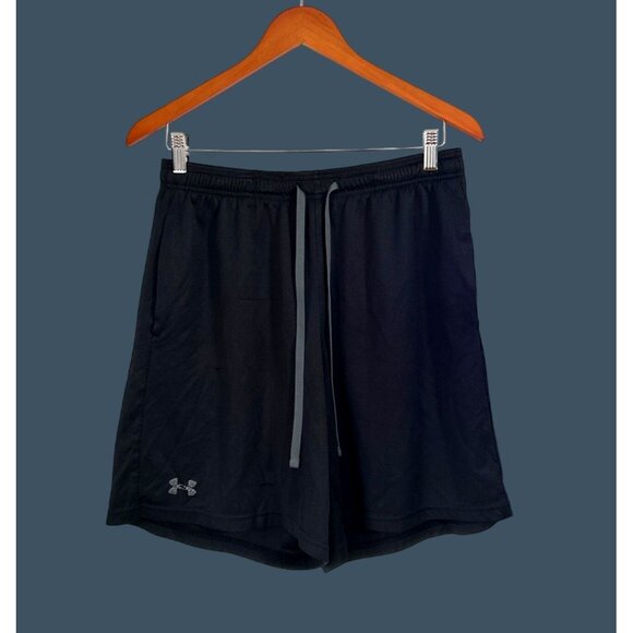 Under Armour Mens HeatGear Loose Fit Black Athletic Shorts LG - Picture 1 of 5